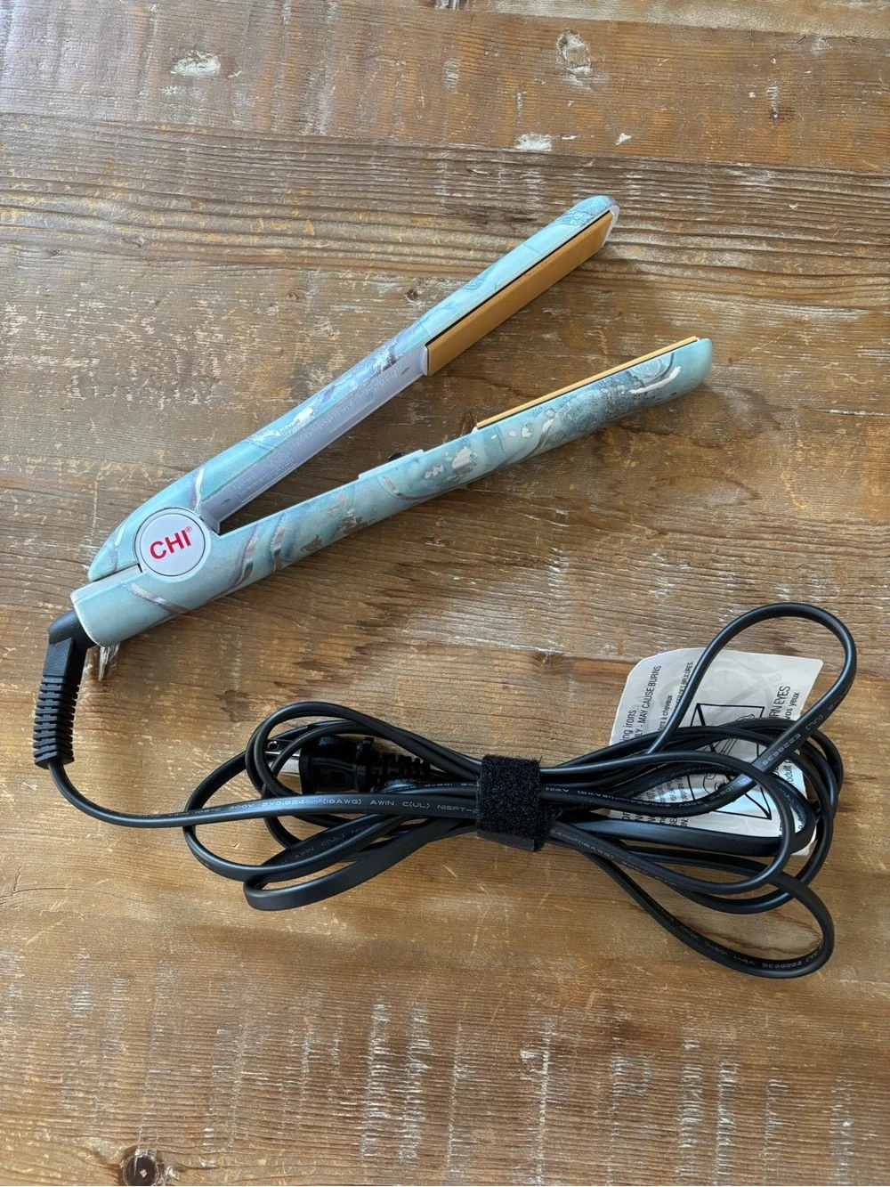 CHI 1” Ceramic Flat Iron Blue/Green Marble “True Gem” SPECIAL EDITION